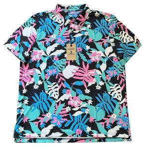 Chubbies Polo Shirt Mens Size XL The Juice Performance Floral - NEW